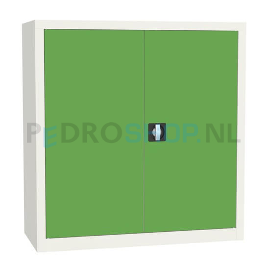 Draaideurkast SQ-103, 104*100*43,5 geelgroen, 2 legborden