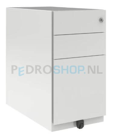 Ladenblok Bisley Basic met 3 laden, 65,2 cm hoog, 30 cm breed, wit