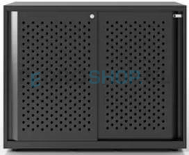 Schuifdeurkast Bisley Glide II, h81,9*b100*d47 cm, perfo, zwart