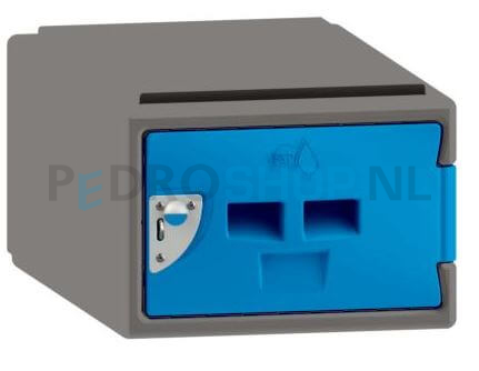 Polyethyleen cube locker FSP, 1-deurs, 25*38*45 cm, lichtblauw