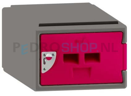 Polyethyleen cube locker FSP, 1-deurs, 25*38*45 cm, magenta