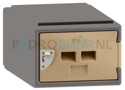 Polyethyleen cube locker FSP, 1-deurs, 25*38*45 cm, crème