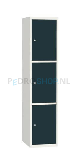 SQ Classic lockerkast, 1-koloms, 3-deurs, antraciet, h180*b40*d50 cm
