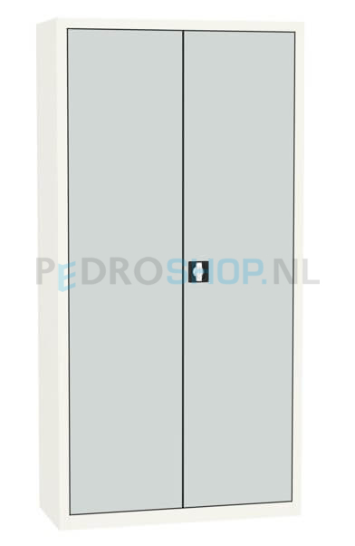 Draaideurkast SQ-203, 199*100*43,5 lichtgrijs, 4 legborden