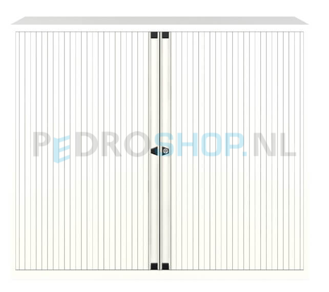Archiefkast AKS met roldeur, krijtwit, 2 legborden, 103*120*43