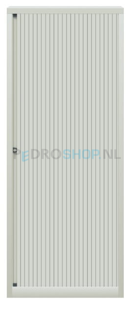 Roldeurkast Bisley Basic, 198*80*43, 4 legborden, lichtgrijs