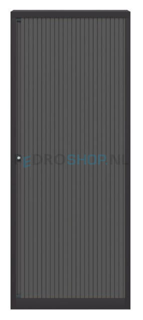 Roldeurkast Bisley Basic, 198*80*43 cm, 4 legborden, antraciet