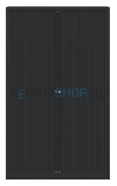 Roldeurkast Bisley Basic+, zwart, 4 legborden, 198*120*43