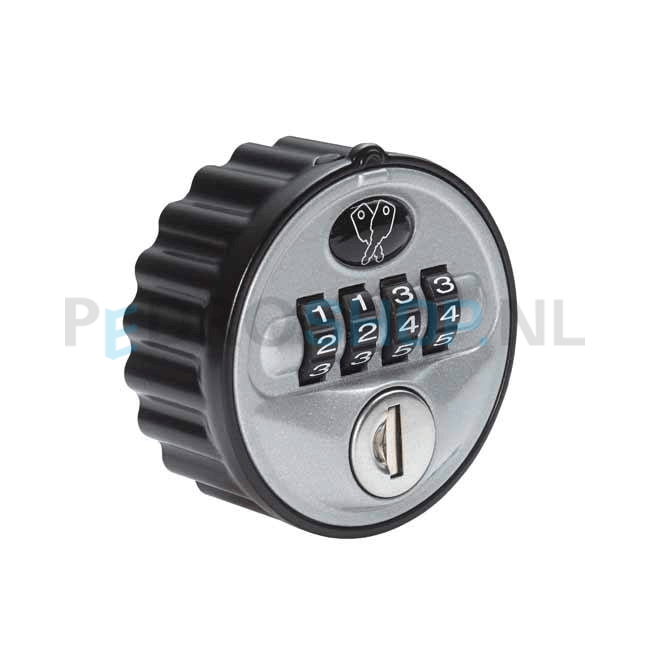 Mechanisch cijferslot SQ, 4 cijfers, zwart/zilver