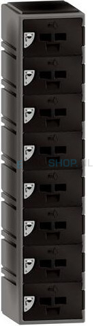 Polyethyleen locker FSP, 1-koloms, 8-deurs, 172*38*45 cm, antraciet